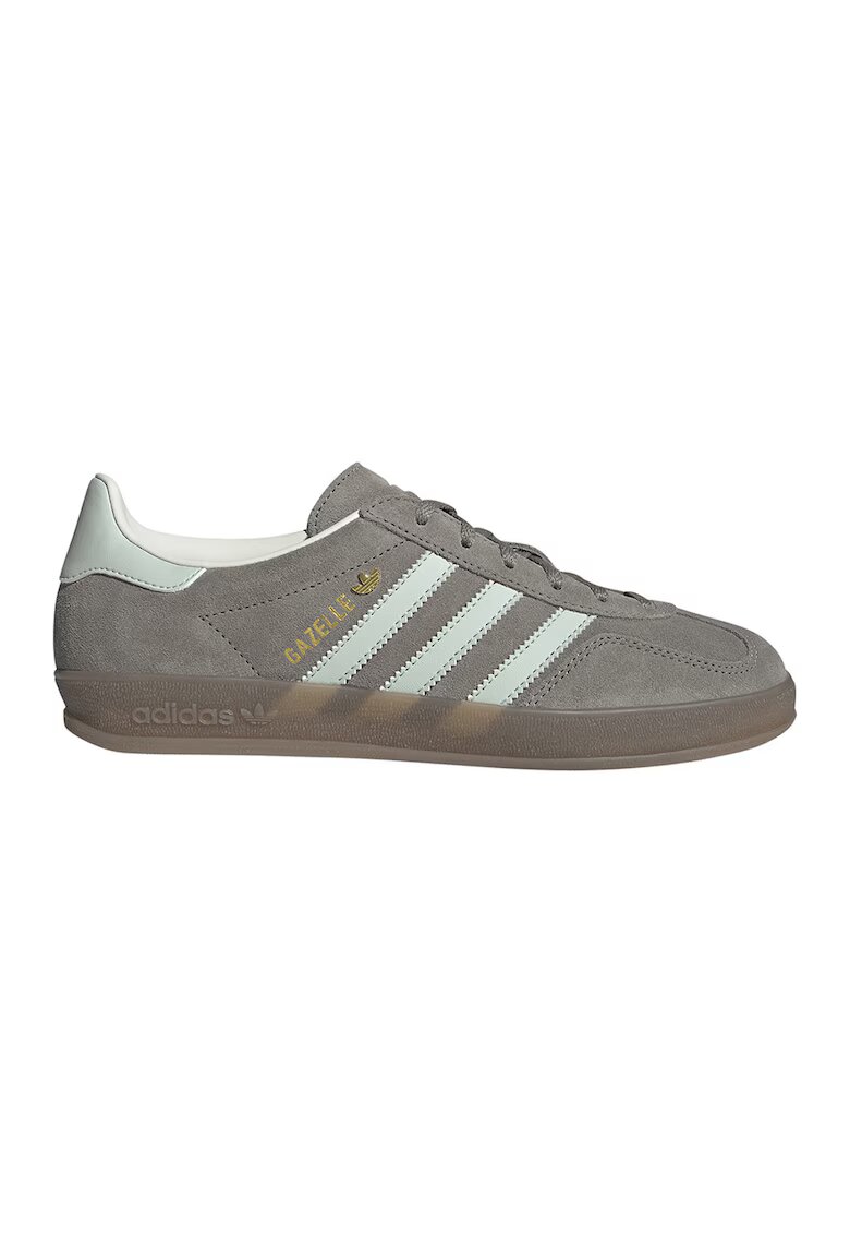 adidas Originals Спортни обувки Gazelle Indoor с велур - Сив/Бледо синьо