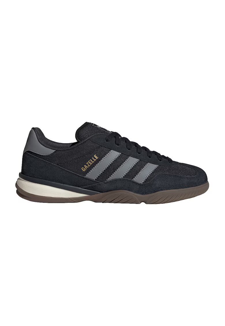 adidas Originals Спортни обувки Gazelle от велур и текстил под глезена - Черен/Сив