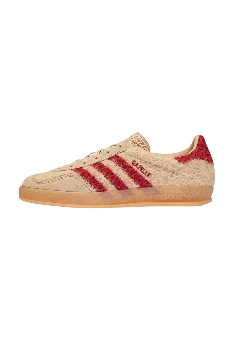 adidas Originals Спортни обувки Gazelle с велур - Червен/Бежов
