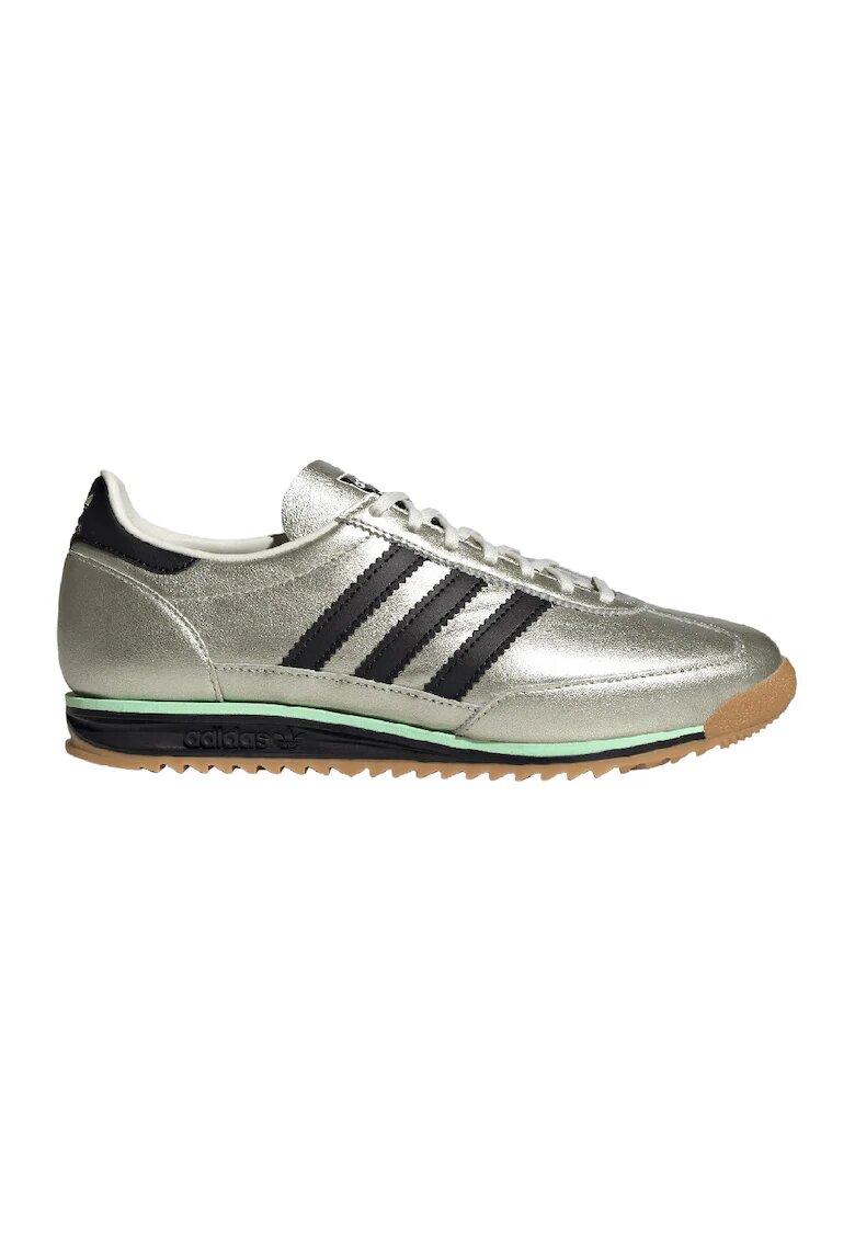 adidas Originals Спортни обувки от кожа с метализиран ефект - Черен/Сребрист