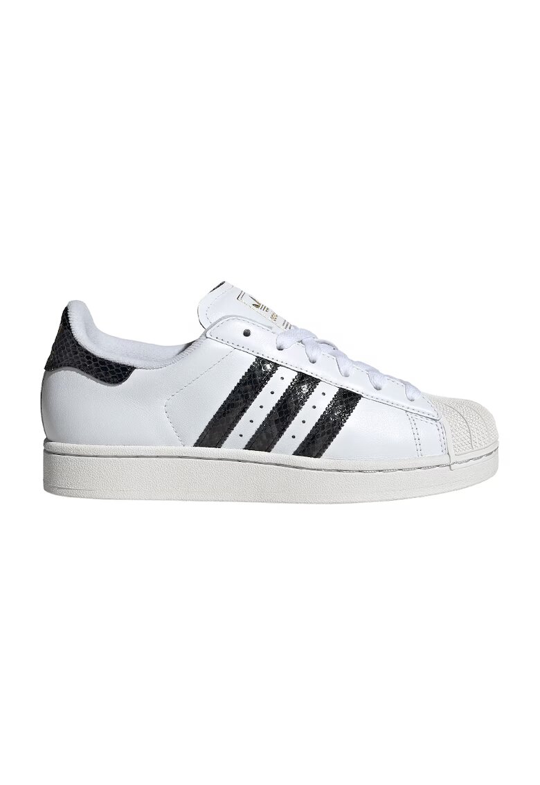 adidas Originals Спортни обувки от кожа Superstar II със синтетика - Бял/Черен