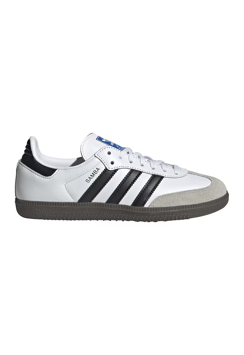 adidas Originals Спортни обувки Samba OG от еко кожа с велур - Бял/Черен/Сиво-бежов