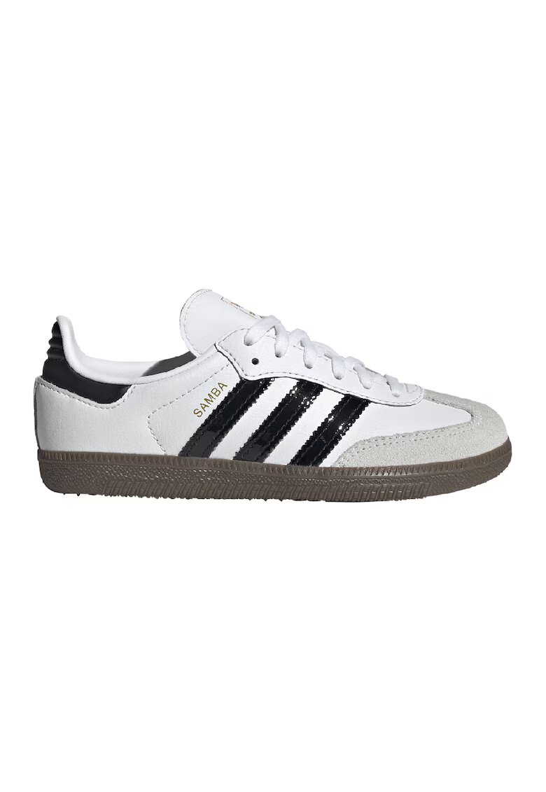 adidas Originals Спортни обувки Samba OG от кожа и велур - Черен/Светло сив/Бял