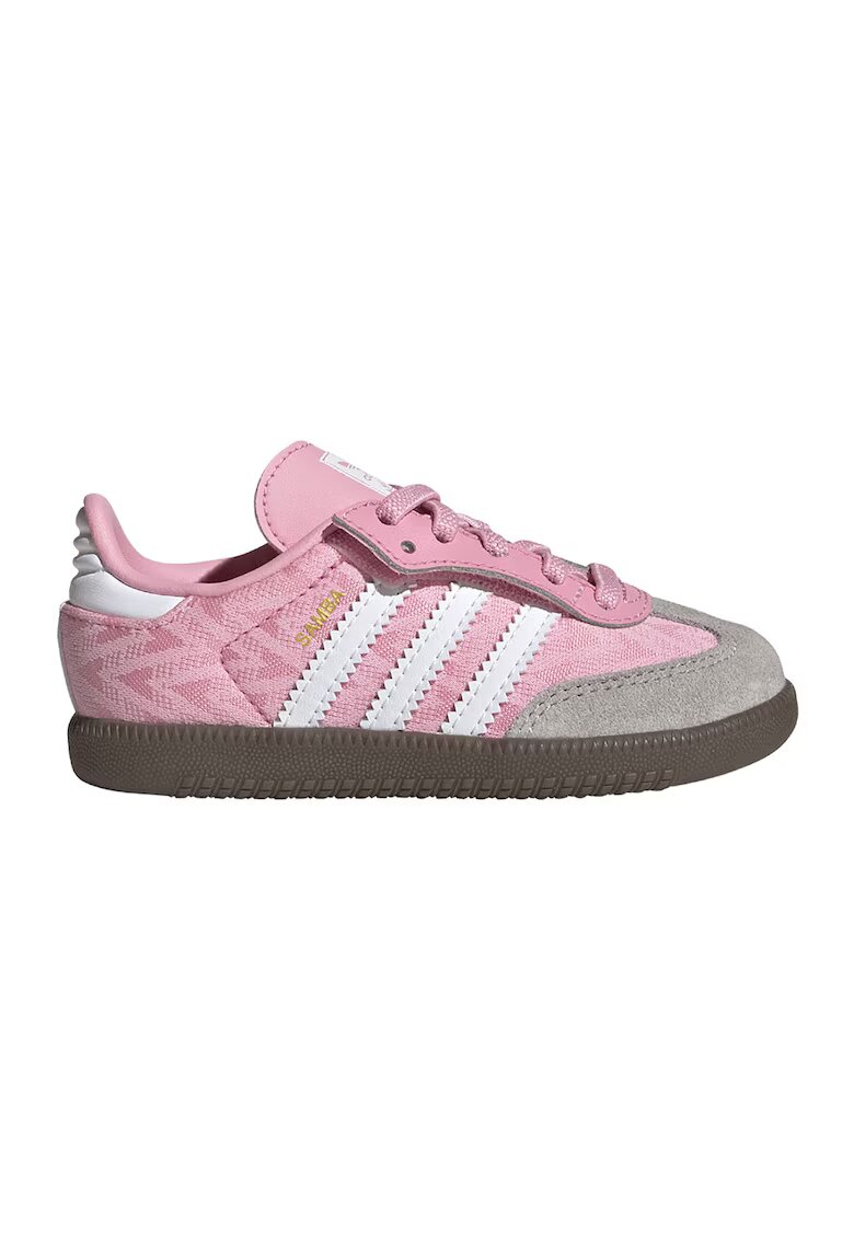 adidas Originals Спортни обувки Samba от кожа и велур - Розово/Сив/Бял