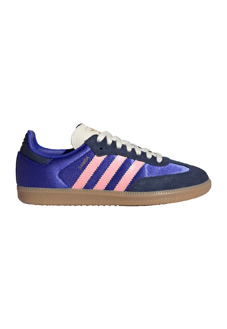 adidas Originals Спортни обувки Samba с велур - Индигово синьо/Розово