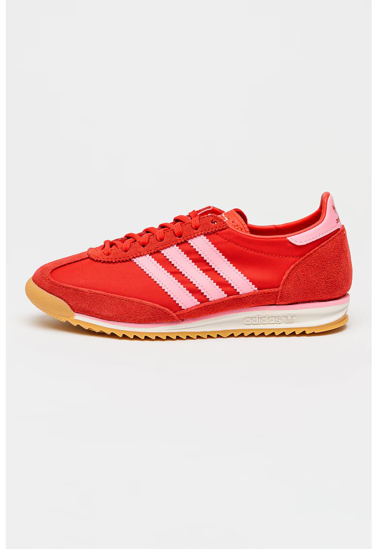 adidas Originals Спортни обувки SL 72 OG с велур - Червен/Пастелнорозов
