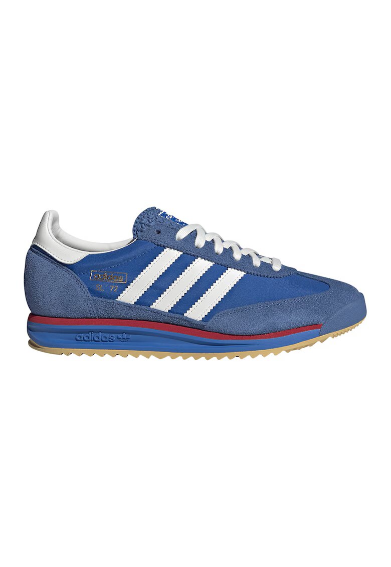 adidas Originals Спортни обувки SL 72 с велур - Бял/Прашно синьо/Кралско Синьо