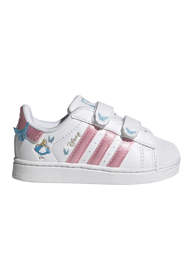 adidas Originals Спортни обувки Superstar II от еко кожа с принт - Бял/Прашно розово