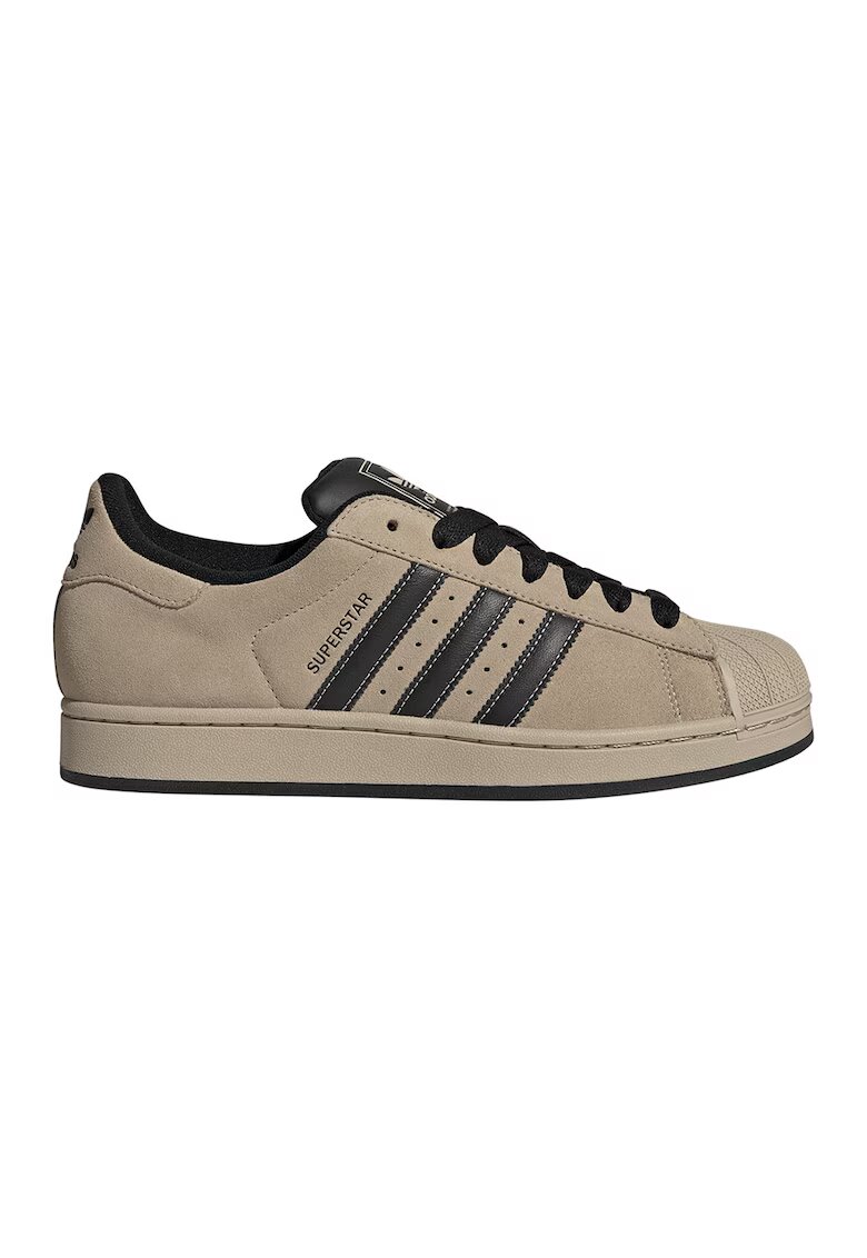 adidas Originals Спортни обувки Superstar II от велур - Черен/Светло бежово