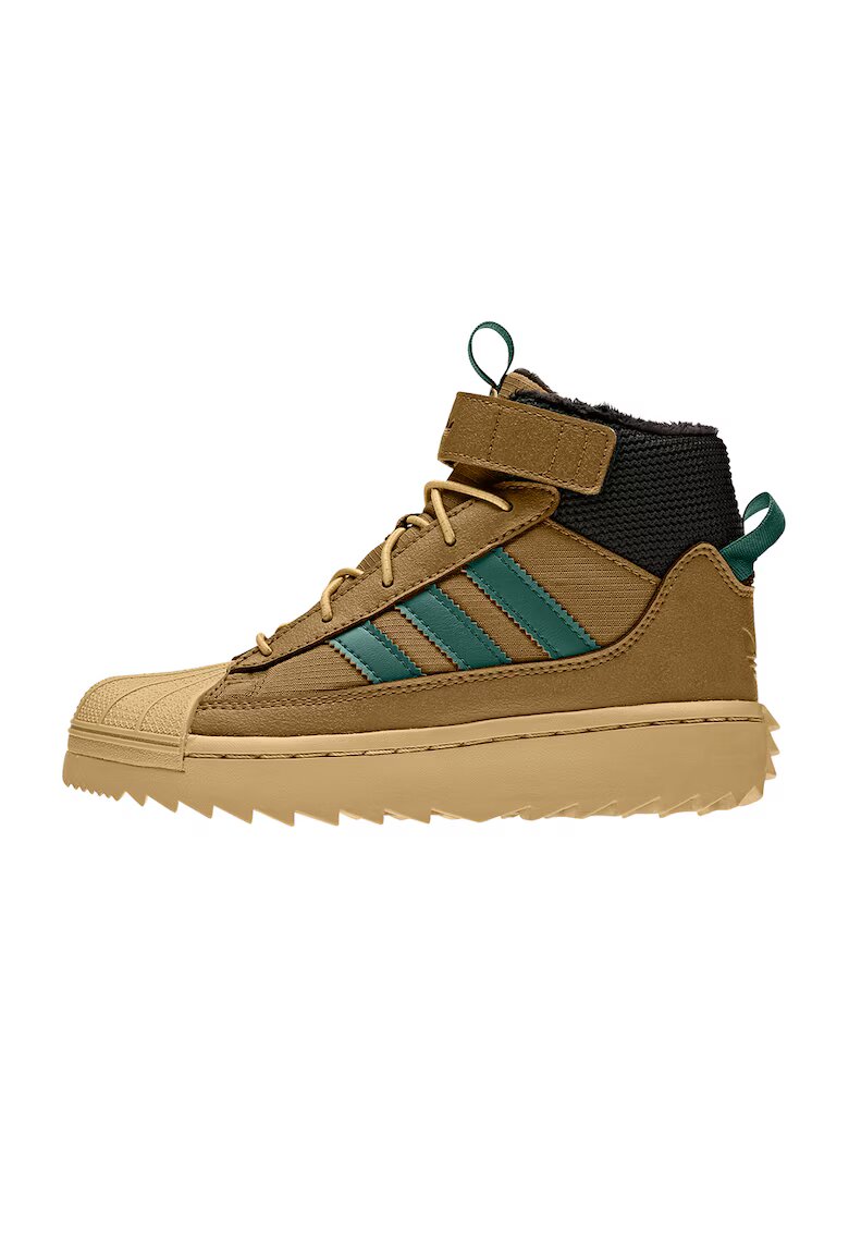 adidas Originals Спортни обувки Superstar Winter Trek над глезена с велкро - Черен/Светлокафяв