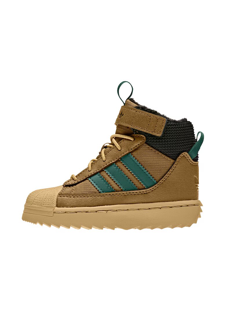 adidas Originals Спортни обувки Superstar Winter Trek над глезена с велкро - Черен/Светлокафяв