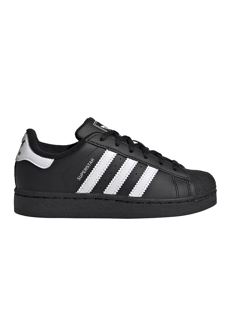 adidas Originals Спортни обувки Supestar II от кожа и еко кожа - Черен/Бял