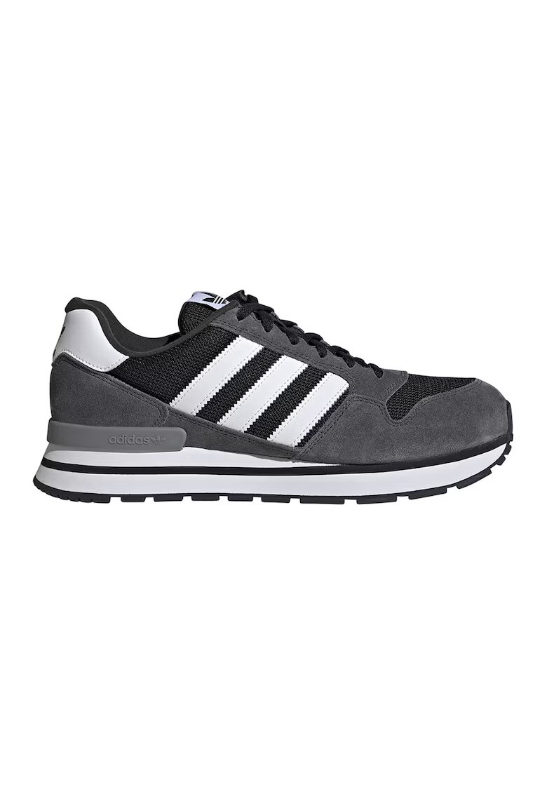 adidas Originals Спортни обувки ZX 500 RS с велур - Светло сив/Бял/Tъмносив