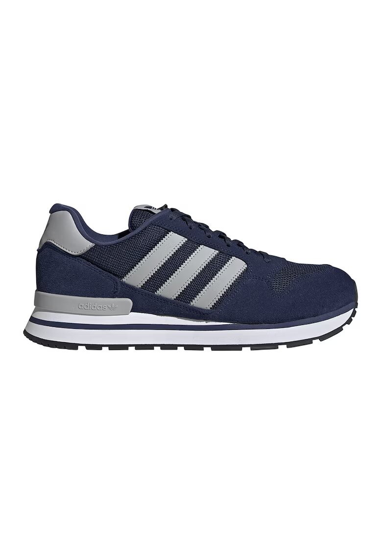 adidas Originals Спортни обувки ZX 500 RS с велур - Светло сив/Тъмносин/Бял
