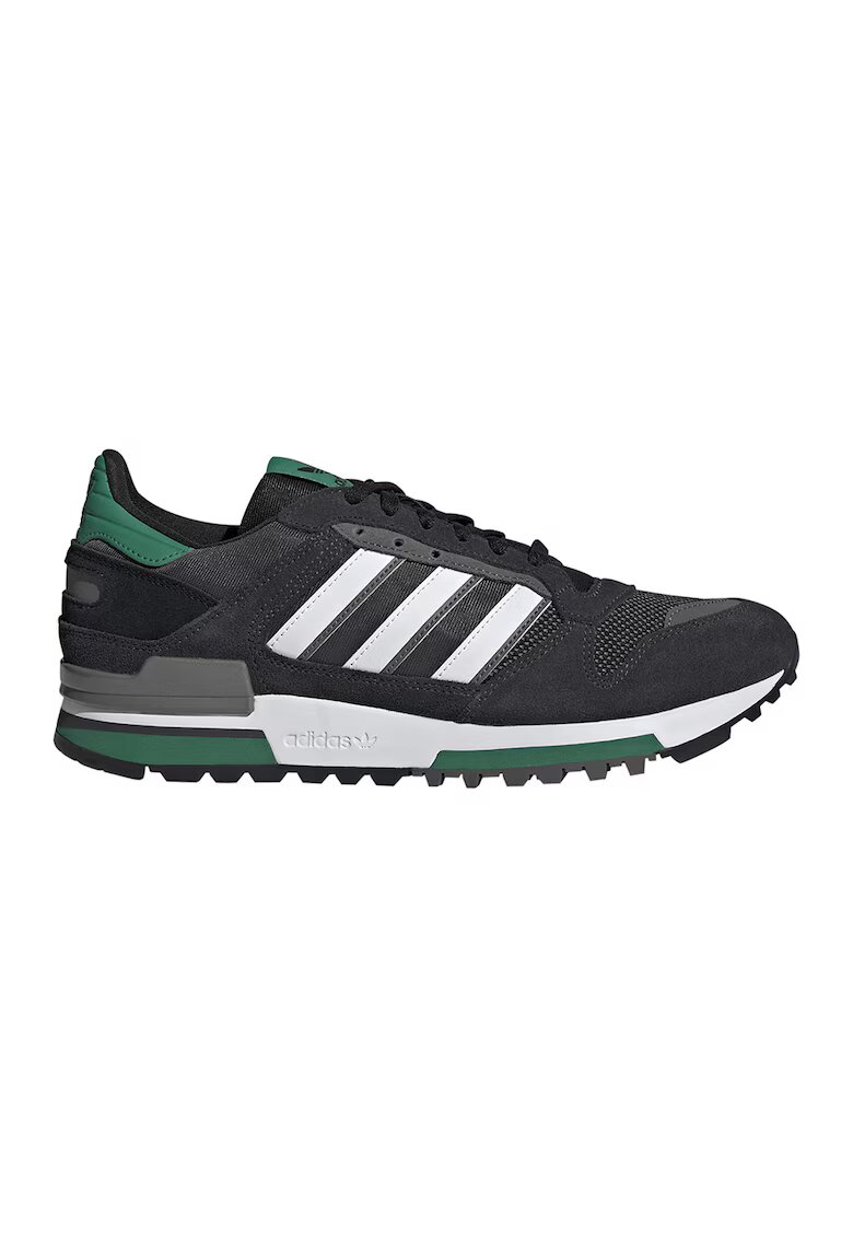 adidas Originals Спортни обувки ZX 600 с велур - Черен/Бял/Зелени аспержи