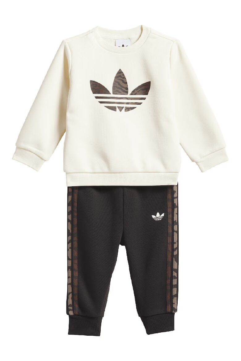 adidas Originals Стандартен спортен екип с памук Избеляло черно/Крем