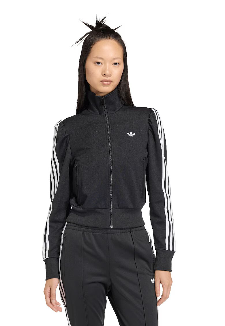 adidas Originals Стандартен суитшърт с джобове - Бял/Черен
