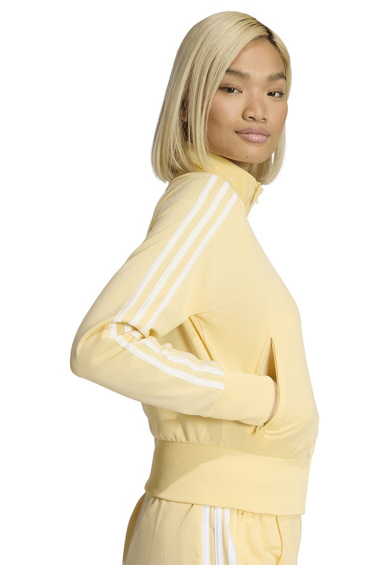 adidas Originals Суитшърт Classic с цип и лого - Бял/Бледожълт