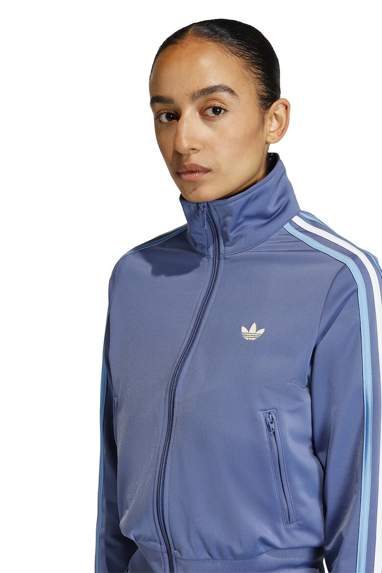 adidas Originals Суитшърт Classic с цип и лого Бял/Прашно синьо/Светлосин