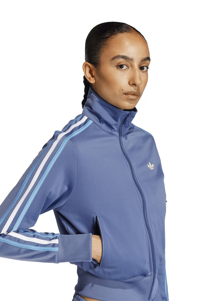 adidas Originals Суитшърт Classic с цип и лого Бял/Прашно синьо/Светлосин