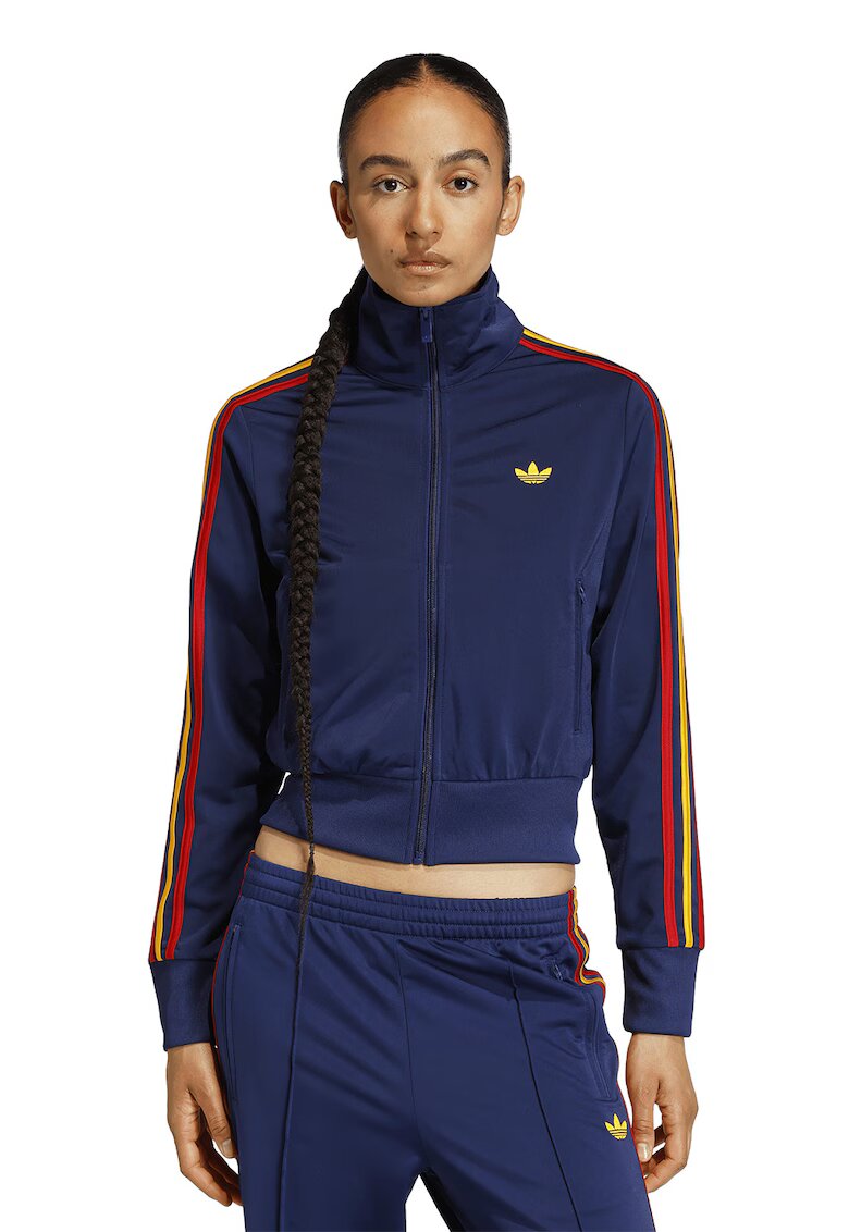 adidas Originals Суитшърт Classic с цип и лого - Червен/Шафраново жълто/Тъмносин