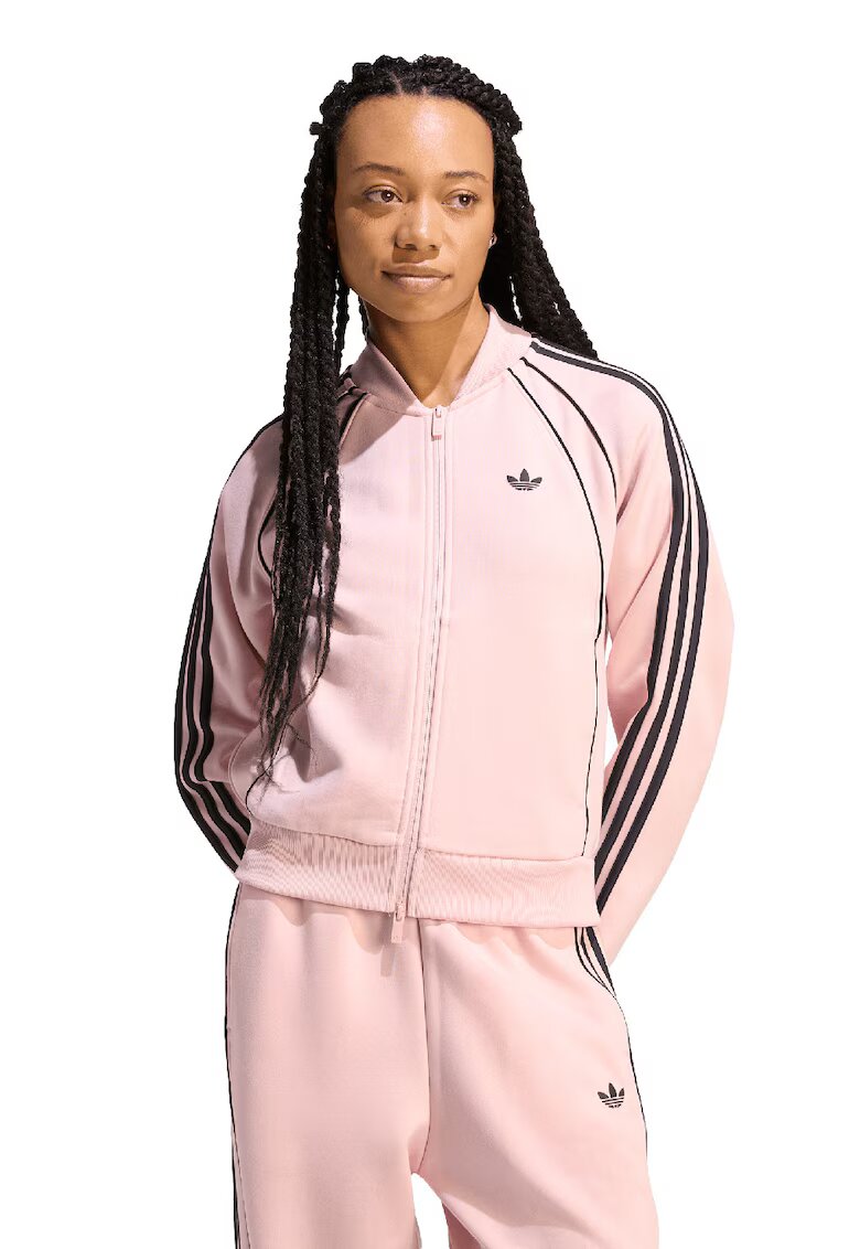 adidas Originals Суитшърт Essentials с ръкави реглан - Черен/Розово