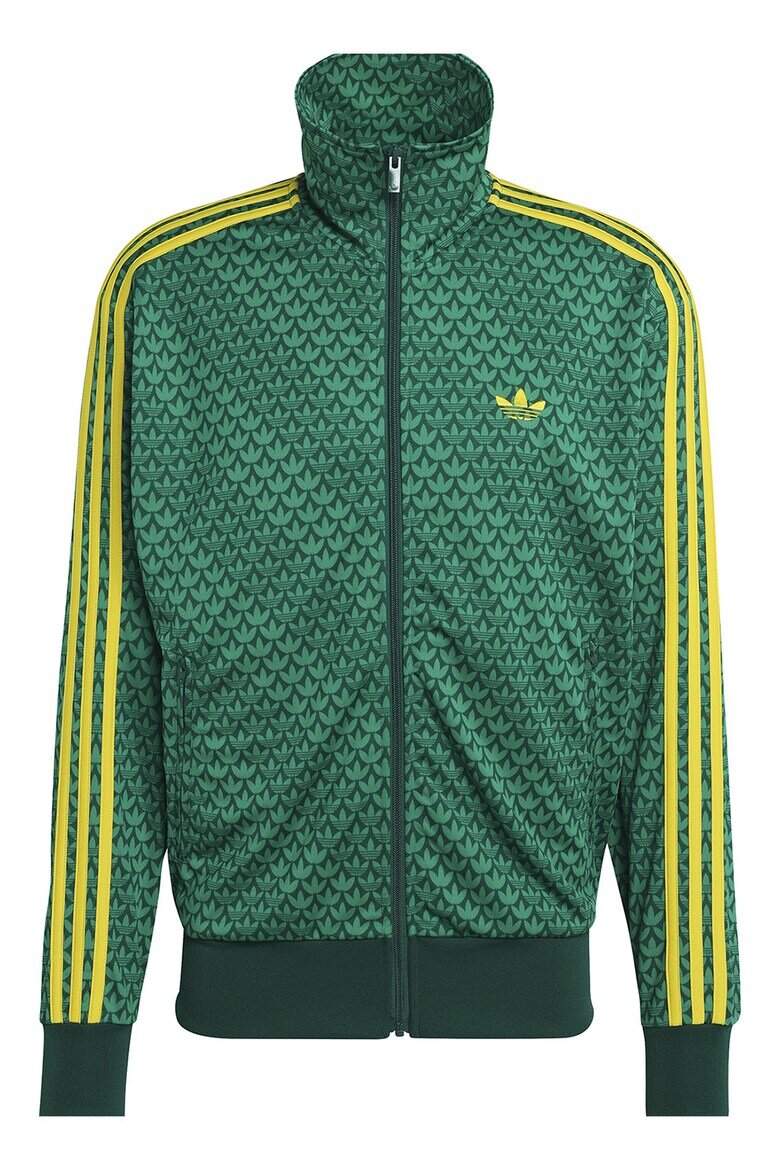 adidas Originals Суитшърт Firebird с цип и лого Зелен/Жълт