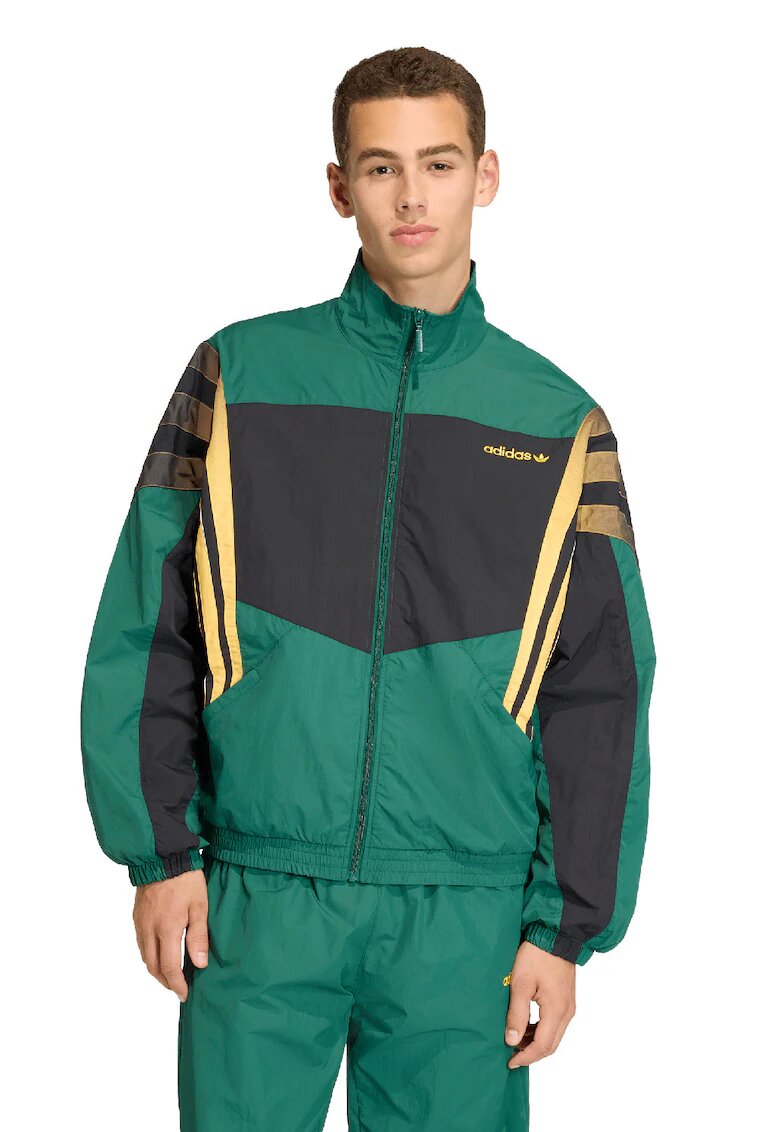 adidas Originals Суитшърт Santiago с цип и лого - Черен/Жълт/Зелени аспержи