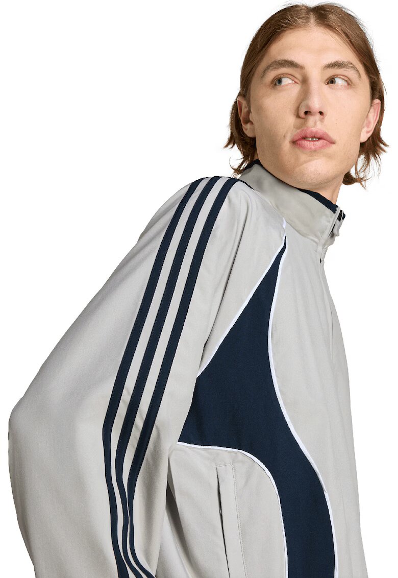 adidas Originals Свободен суитшърт със средновисока яка и цип - Ултрамарин синьо/Сив