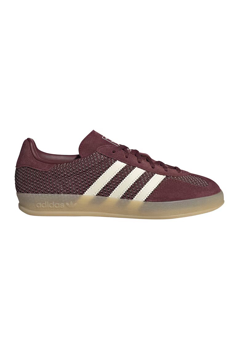 adidas Originals Текстилни маратонки Gazelle Indoor с велур - Бордо/Слонова кост