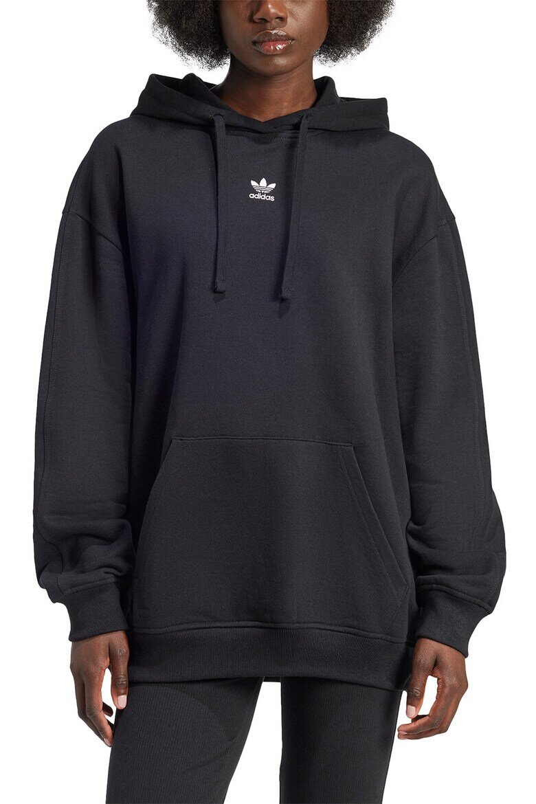 adidas Originals Уголемено худи Essentials с джоб кенгуру Черен