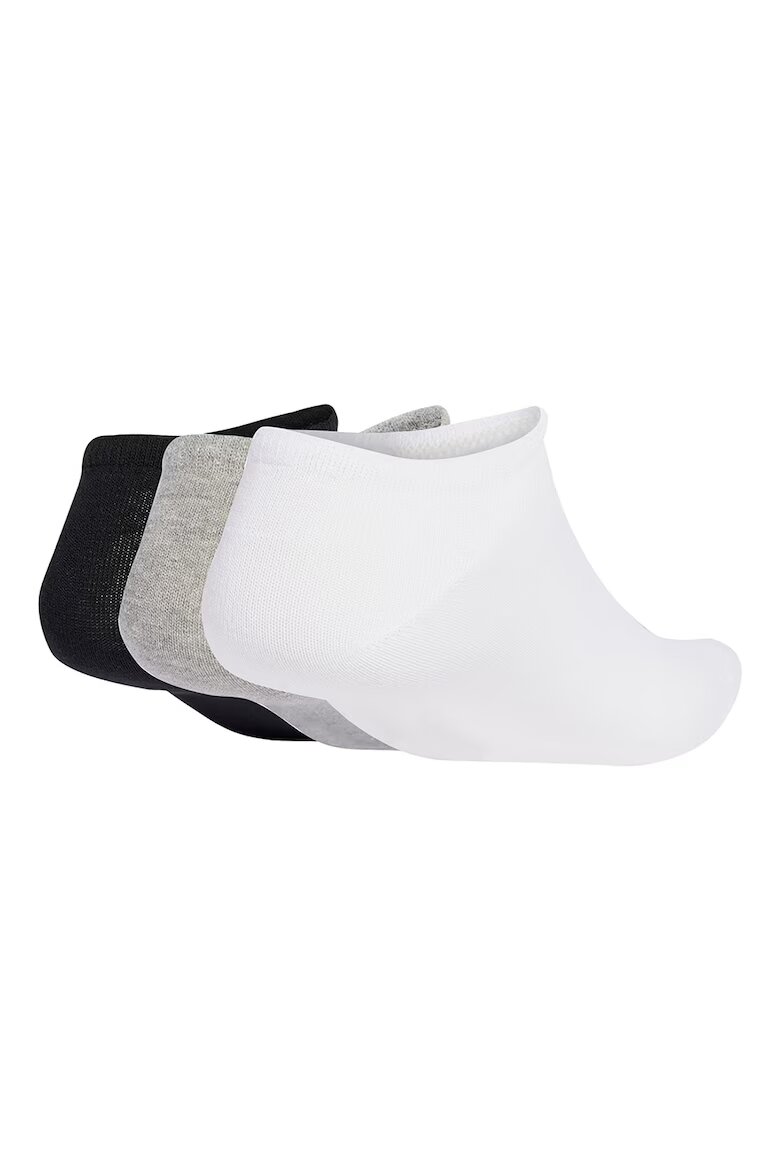 adidas Originals Унисекс чорапи до глезена с лого - 3 чифта Бял/Черен/Сив меланж