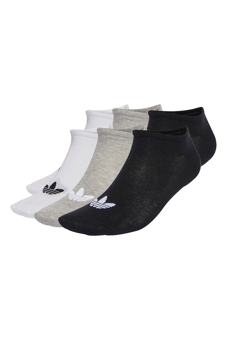 adidas Originals Унисекс чорапи до глезена с лого - 6 чифта Черен/Сив меланж/Бял