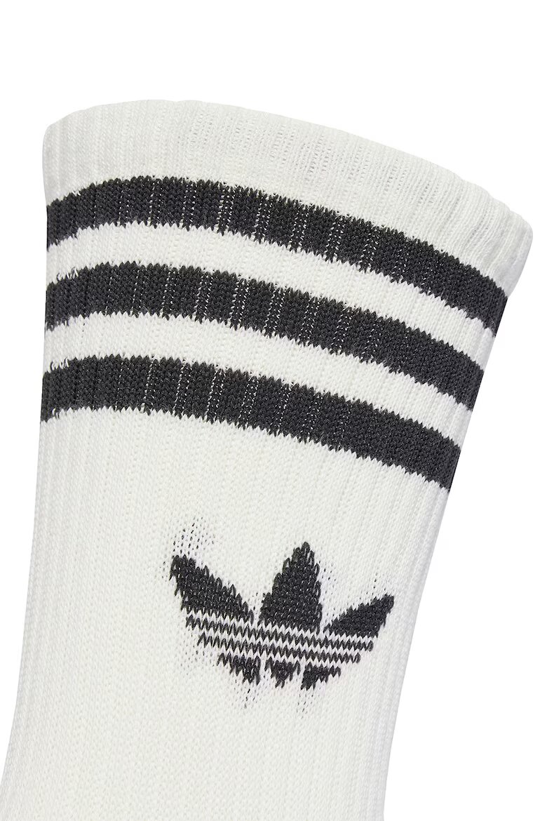 adidas Originals Унисекс дълги чорапи с лого - 3 чифта Бял/Черен