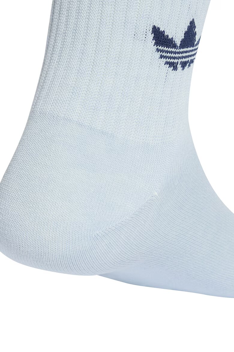 adidas Originals Унисекс дълги чорапи с лого - 3 чифта Бял/Ултрамарин синьо/Светлосин