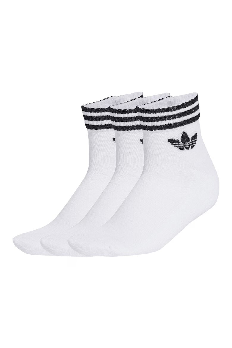 adidas Originals Унисекс къси чорапи - 3 чифта Черен/Бял