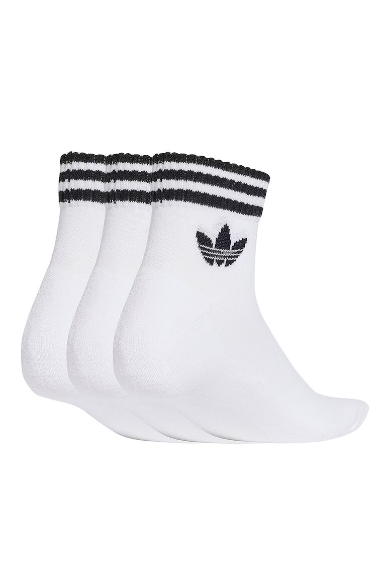 adidas Originals Унисекс къси чорапи - 3 чифта Черен/Бял