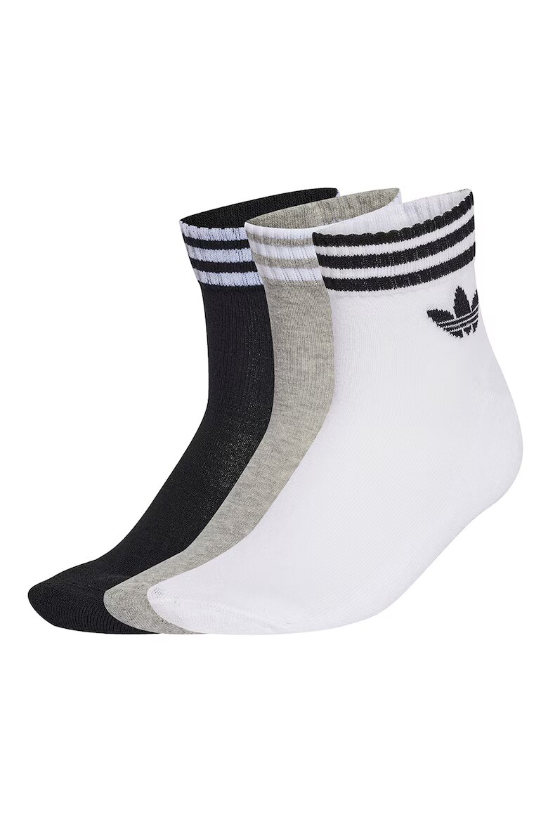 adidas Originals Унисекс къси чорапи - 3 чифта Избеляло черно