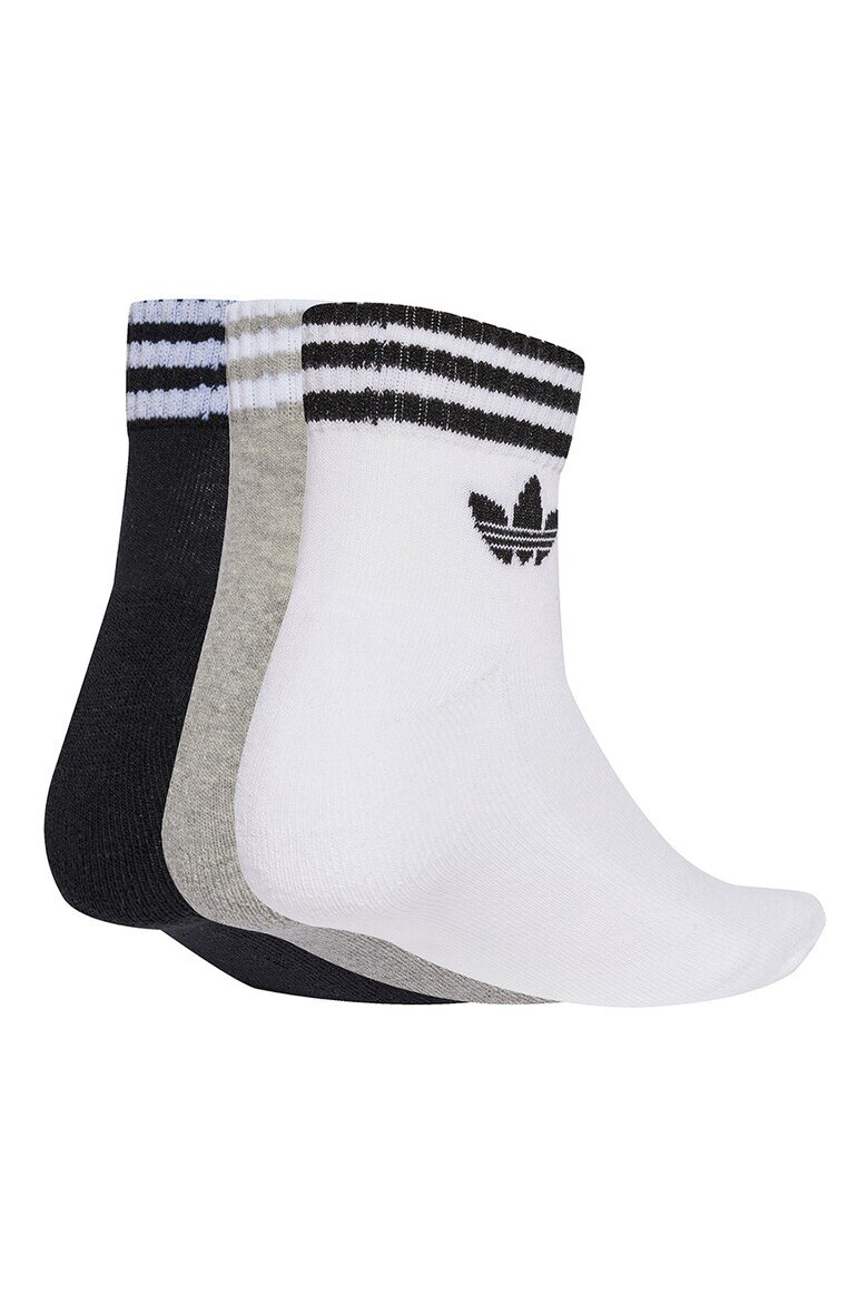 adidas Originals Унисекс къси чорапи - 3 чифта Избеляло черно