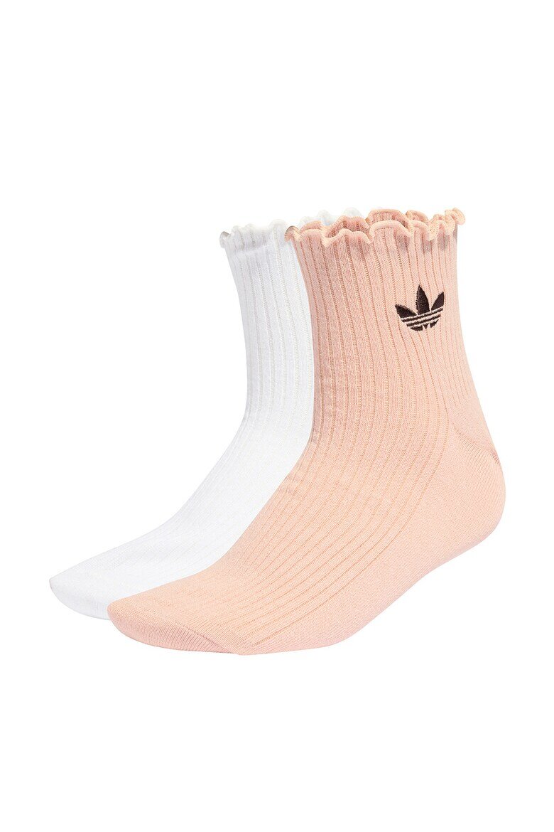 adidas Originals Унисекс набрани чорапи - 2 чифта Бял/Праскова