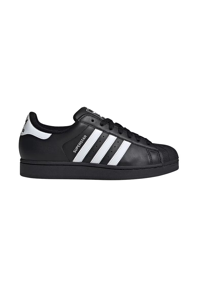 adidas Originals Унисекс спортни обувки Superstar II от кожа - Бял/Черен
