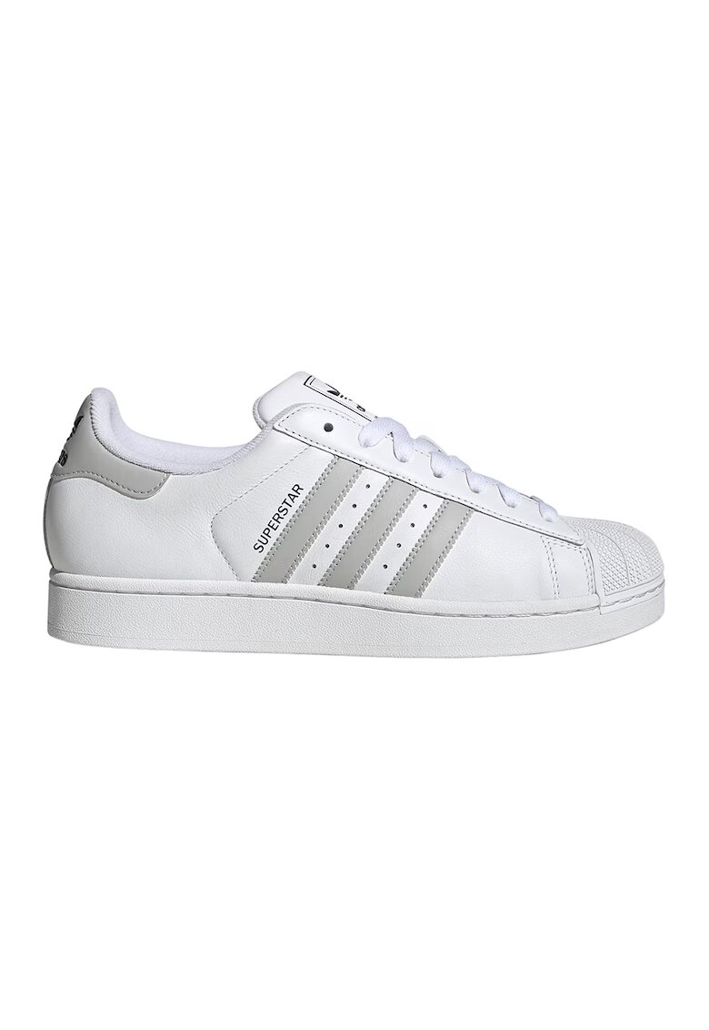 adidas Originals Унисекс спортни обувки Superstar II от кожа - Светло сив/Мръснобял