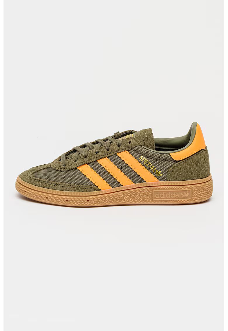 adidas Originals Велурени хандбал обувки Spezial с мрежа - Мандарина/Карамел/Папратово зелено