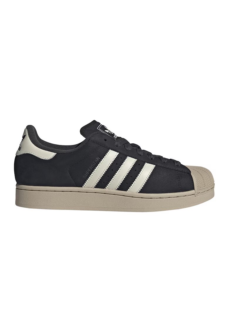 adidas Originals Велурени кецове Superstar II - Черен/Тъмнобежово