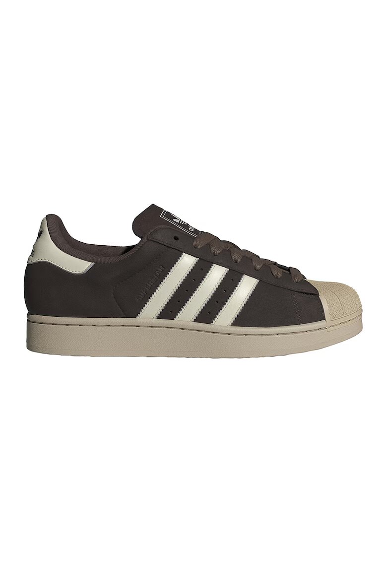 adidas Originals Велурени кецове Superstar II - Тъмнокафяв/Мръснобял/Светло бежово