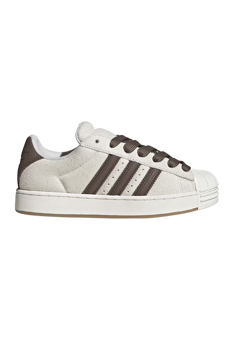 adidas Originals Велурени кецове Superstar - Кафяв/Мръснобял