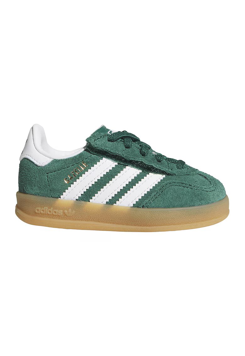 adidas Originals Велурени маратонки Gazelle Indoor - Бял/Зелен