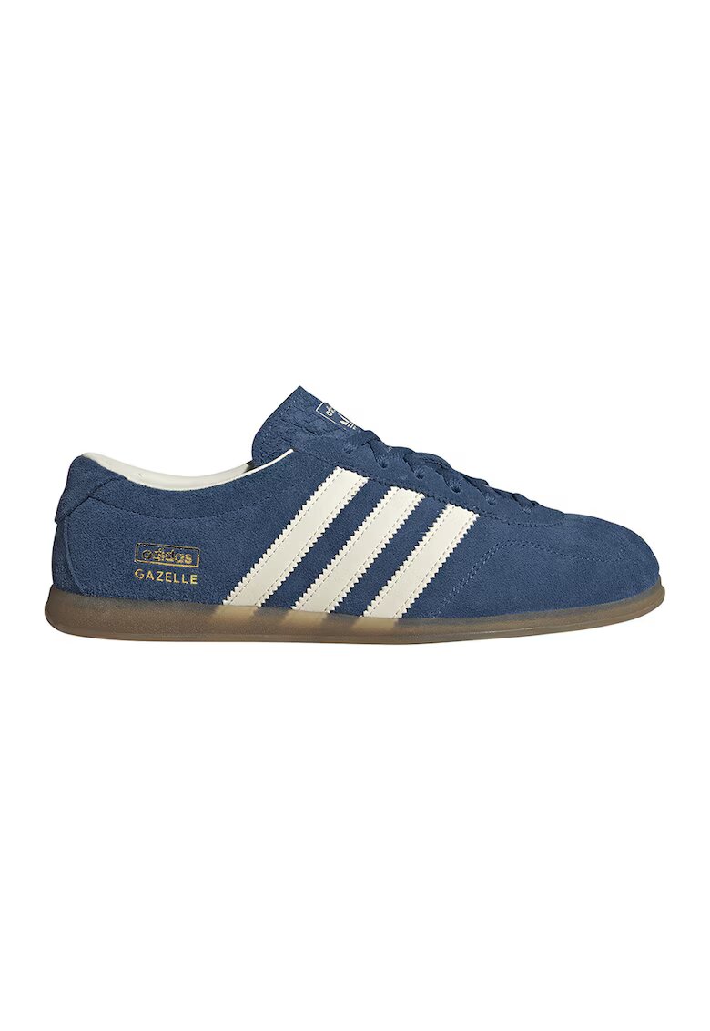 adidas Originals Велурени маратонки Gazelle Lo Pro с лого - Бял/Син