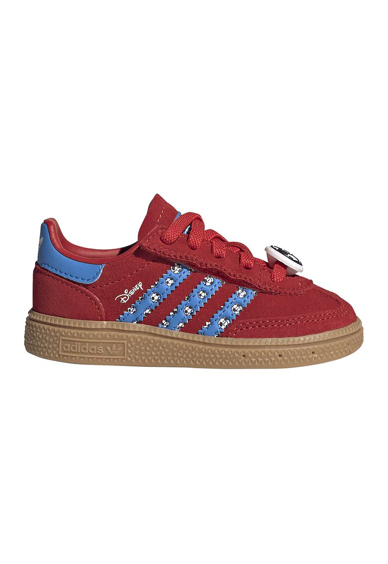 adidas Originals Велурени маратонки Handball Spezial с лого - Червен/Пастелносин