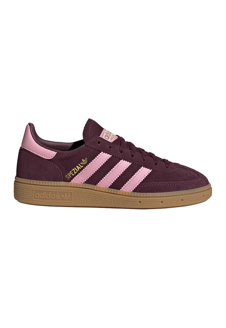 adidas Originals Велурени обувки за хандбал Spezial - Златист/Светлорозов/Тъмновиолетов
